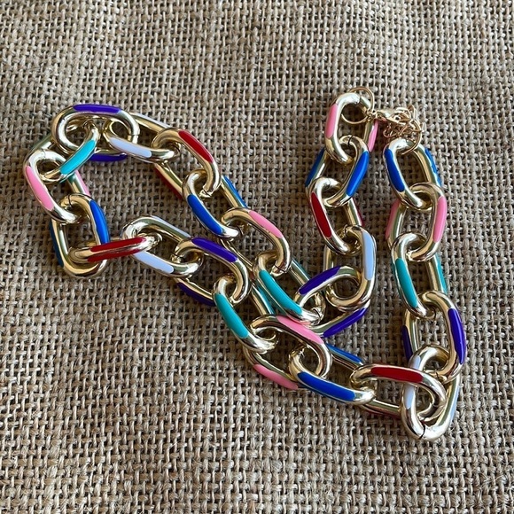 European 2023 In style Candy Color Dripping choker Necklace Enamel Drip - Picture 7 of 16